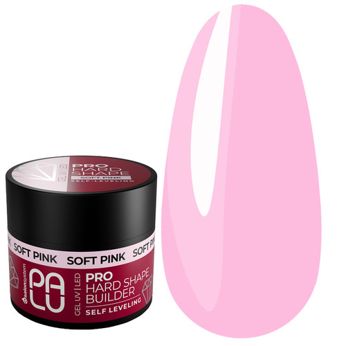 Гель для наращивания PALU PRO HARD SHAPE BUILDER GEL SOFT PINK 45 г - Фото №1