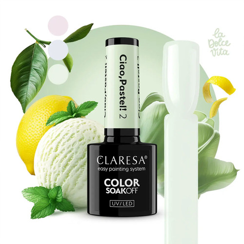 Гель-лак Claresa Ciao,Pastel! 2 нежный мятный 5 мл - Фото №4