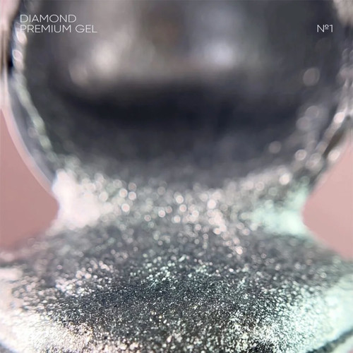 SALE Гель-лак NAILSOFTHENIGHT Diamond Premium gel 01 серебряный 5 мл - Фото №3