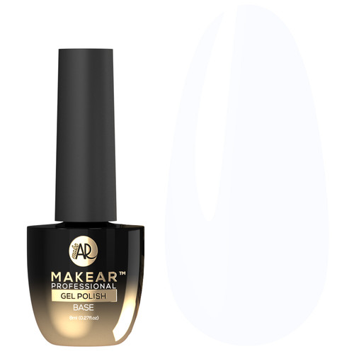 SALE База для ногтей MAKEAR Nude Rubber Base NRB01 White 8 мл - Фото №1