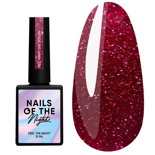 SALE Гель-лак NAILSOFTHENIGHT Red Mary, 10 мл - Фото №1