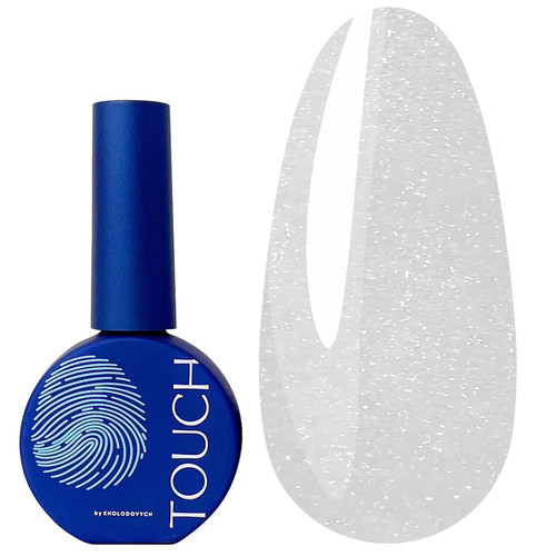 SALE Touch Cover Base Gloss 01 silver with glitter 13 ml - Фото №1