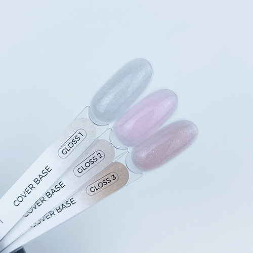 SALE Touch Cover Base Gloss 01 silver with glitter 13 ml - Фото №3