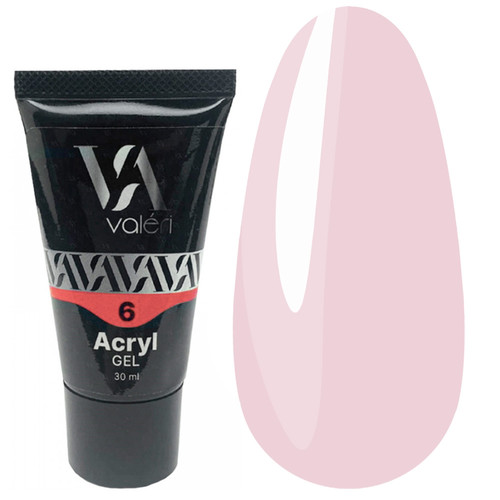SALE Żel akrylowy VALERI  06 beżowy 30 ml (VAG30-06) - Фото №1