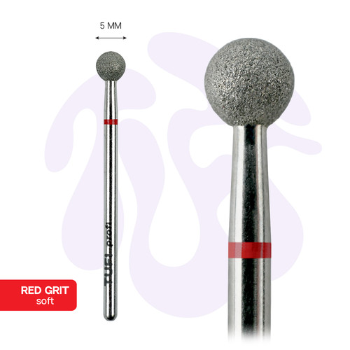 TUFI Profi Diamantkugel-Manikürschneider, 5 mm, rote Kerbe (0328397) - Фото №2