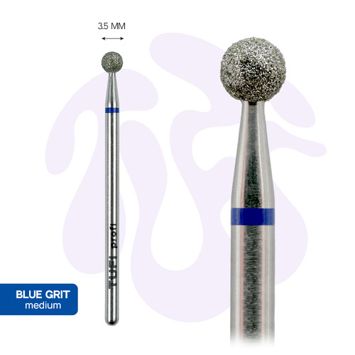 TUFI Profi Diamantkugel-Manikürschneider, 3,5 mm, blaue Kerbe (0328400) - Фото №2