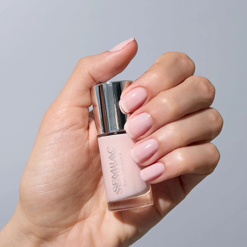 Классический лак для ногтей  Semilac Nail Lacquer 105 Delicate French 9 мл - Фото №3