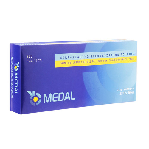 SALE Torebki do sterylizacji w autoklawie MEDAL 135x250 mm (200 szt.)