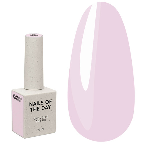 Gellak NAILSOFTHEDAY French Gel Polish 01 rozeachtig-nude 10 ml - Фото №1