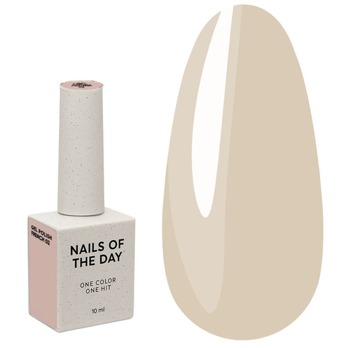 Gellak NAILSOFTHEDAY French Gel Polish 02 beige-nude 10 ml - Фото №1