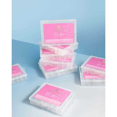 Верхние формы Lunamoon Dual Nail Forms Short Classic Square (120 шт) - Фото №5