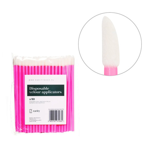 Velours applicators Rarity roze 50 stuks - Фото №1