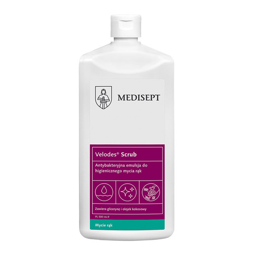 SALE Antybakteryjna emulsja do mycia rąk Medisept VELODES SCRUB 500 ml