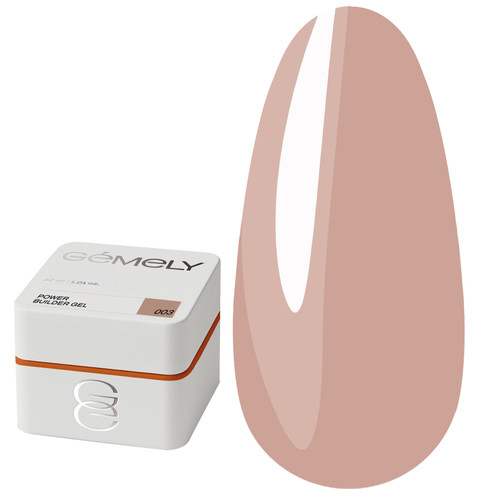 Gel voor extensions GEMELY Power Builder Gel 03 beige 30 ml - Фото №1