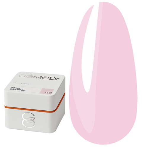 Gel voor extensions GEMELY Power Builder Gel 08 pastelroze 30 ml - Фото №1