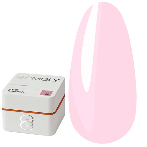 Gel voor extensions GEMELY Power Builder Gel 16 koel roze 30 ml - Фото №1