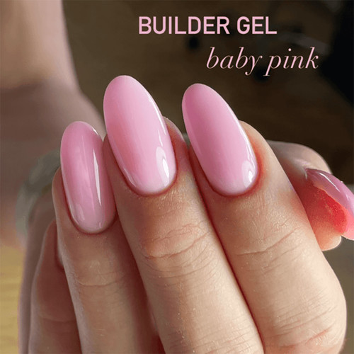 Gel voor extensions Touch Builder gel Baby pink 30 ml - Фото №4