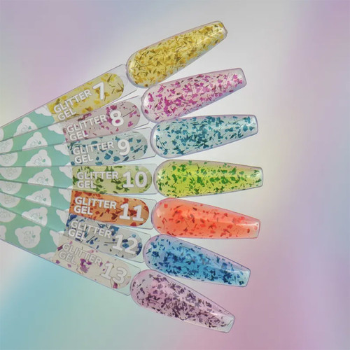 Ontwerp gel YOUARECUTE Glitter Gel 7 met gele gedroogde bloemen 5 ml (469-5113-1448) - Фото №4