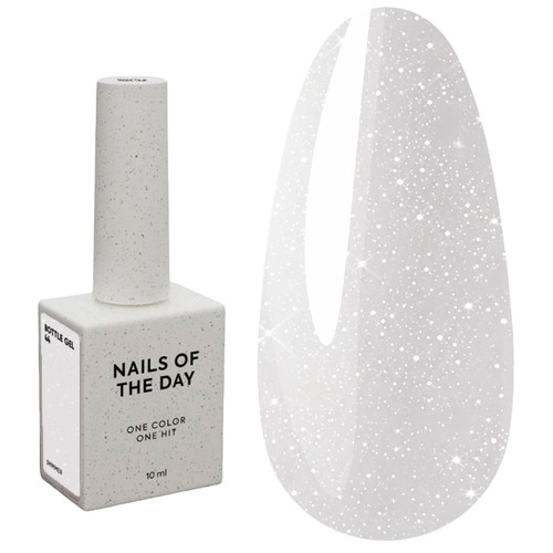 NAILSOFTHEDAY Bottle gel 44 wit met glans 10 ml - Фото №1