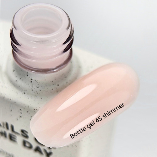 NAILSOFTHEDAY Bottle gel 45 beige met glans 10 ml - Фото №3