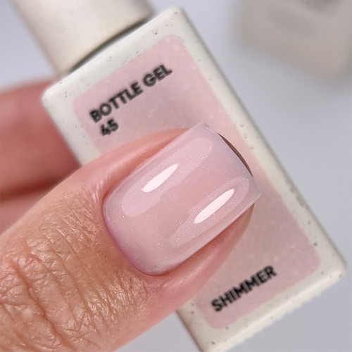 NAILSOFTHEDAY Bottle gel 45 beige met glans 10 ml - Фото №4