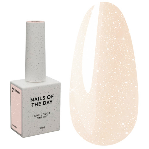 NAILSOFTHEDAY Bottle gel 45 beige met glans 10 ml - Фото №1