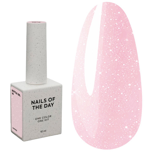 NAILSOFTHEDAY Bottle gel 46 lichtroze met glans 10 ml - Фото №1