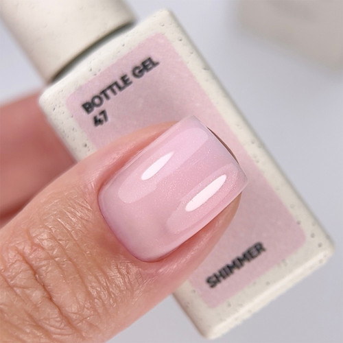 NAILSOFTHEDAY Bottle gel 47 koelroze met glans 10 ml - Фото №4