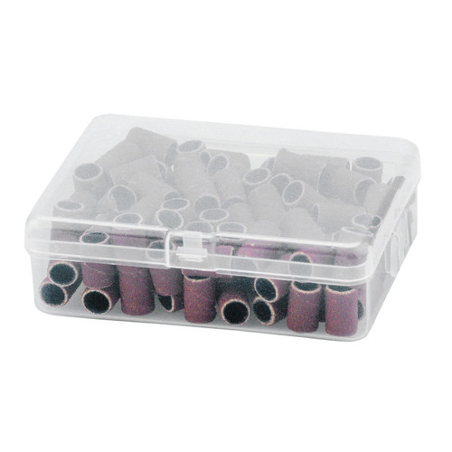 JAAPEE BOX Profico Set zylindrischer Schleifkappen mit Fräser-Mandrel, 240 Grit, 100 Stück - Фото №3