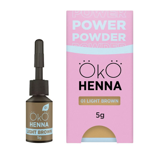 SALE Henna do brwi OKO Henna 01 Light Brown 5 g - Фото №1