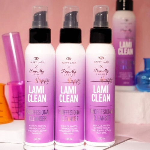 Professionele nazorg voor wimpers en wenkbrauwen na een lamineerbehandeling Pimp My Lashes x HAPPY LASH Happy Lami Clean 100 ml - Фото №3