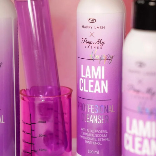 Professionele nazorg voor wimpers en wenkbrauwen na een lamineerbehandeling Pimp My Lashes x HAPPY LASH Happy Lami Clean 100 ml - Фото №5