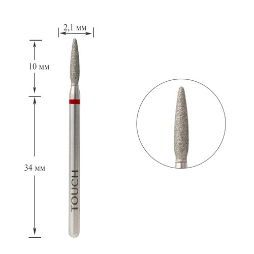 Diamantfrees TOUCH ronde vlam rood 2,1 mm - Фото №1