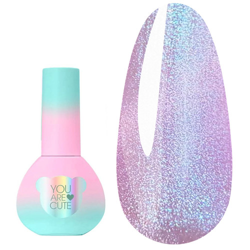Gellak YOUARECUTE Color 114 reflecterende kattenoog paars-roze 5 ml (993-4442-1271) - Фото №1