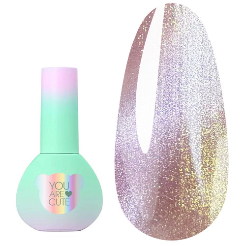 Gel polish YOUARECUTE Color 115 reflective cat eye golden pink 5 ml (993-4443-1272) - Фото №1