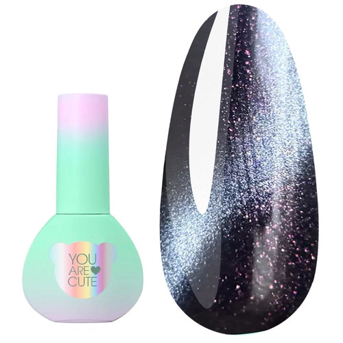 Gellak YOUARECUTE Color 121 reflecterende kattenoog zwart-blauw 5 ml (993-4467-1278) - Фото №1