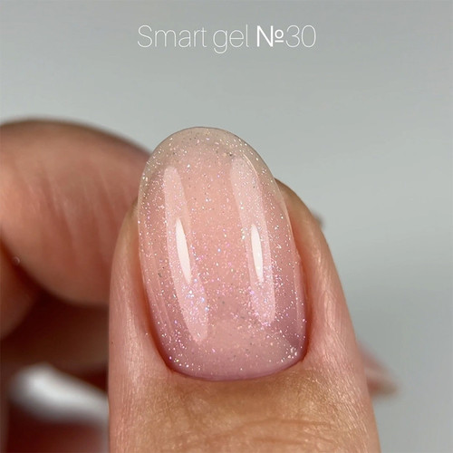 Гель для наращивания Dark Smart Builder gel 30 светло-персиковый с шиммером 15 мл - Фото №4