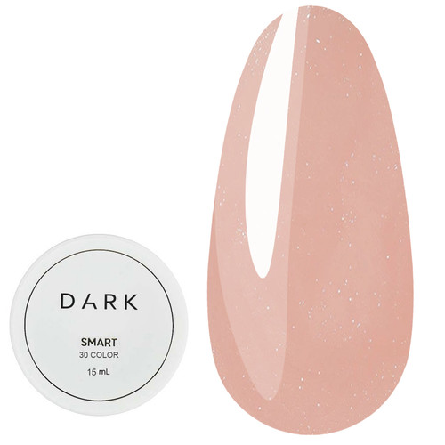 Гель для наращивания Dark Smart Builder gel 30 светло-персиковый с шиммером 15 мл - Фото №1
