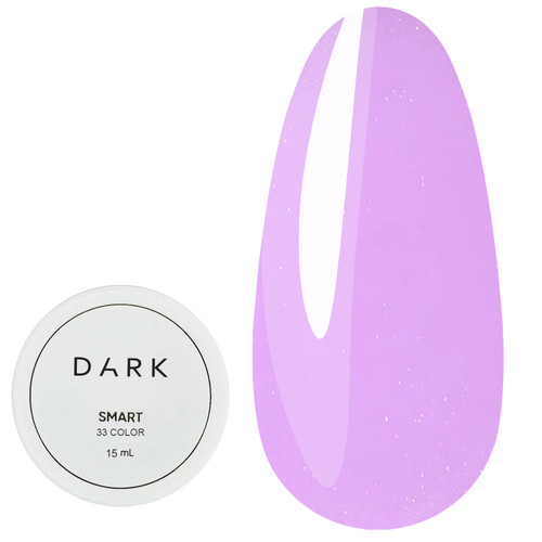 Гель для наращивания Dark Smart Builder gel 33 светло-фиолетовый с шиммером 15 мл - Фото №1