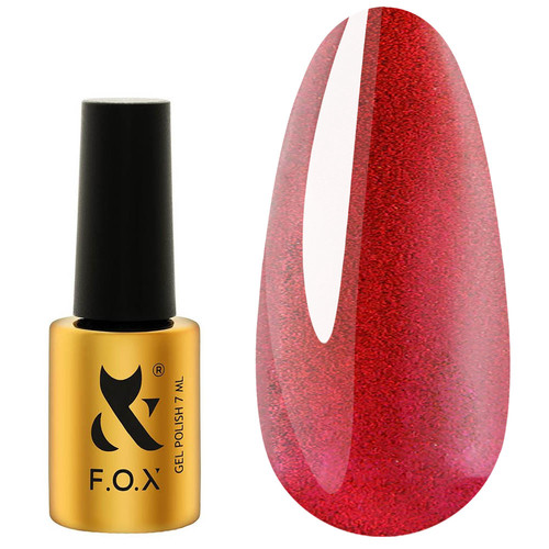 Gellak FOX Cat Eye 010 rood 7 ml - Фото №1