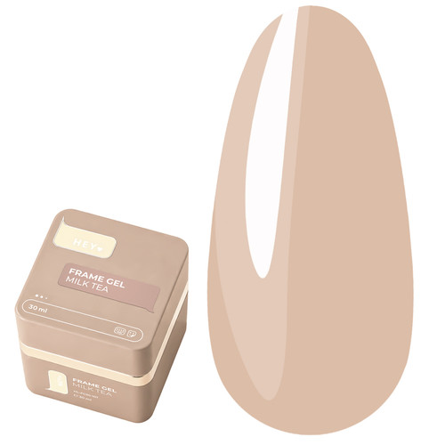 Gel voor extensions HEYLOVE Frame Gel Milk Tea with pump 30 ml - Фото №1