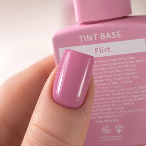 Basis voor nagels HEYLOVE Tint base Flirt  warm roze 15 ml - Фото №4