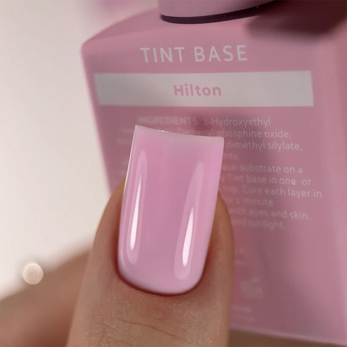 Basis voor nagels HEYLOVE Tint base Hilton lila-roze 15 ml - Фото №2
