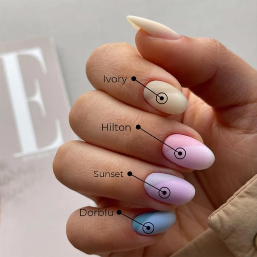 Basis voor nagels HEYLOVE Tint base Hilton lila-roze 15 ml - Фото №3