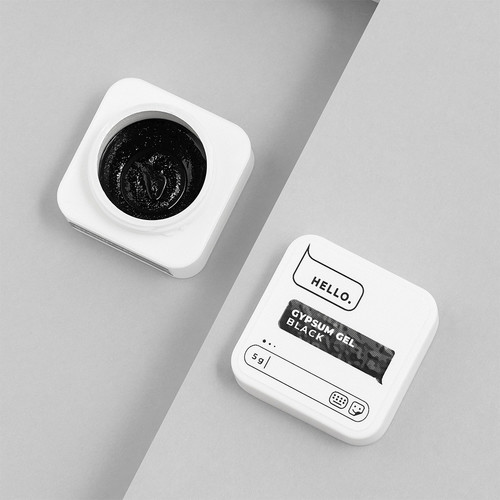 Ontwerp gel HEYLOVE Gypsum Gel Black 5 g - Фото №2