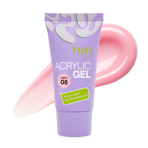 Acryl gel voor nagelverlengingen TUFI profi 08 Flirty 30 g (0329144) - Фото №1