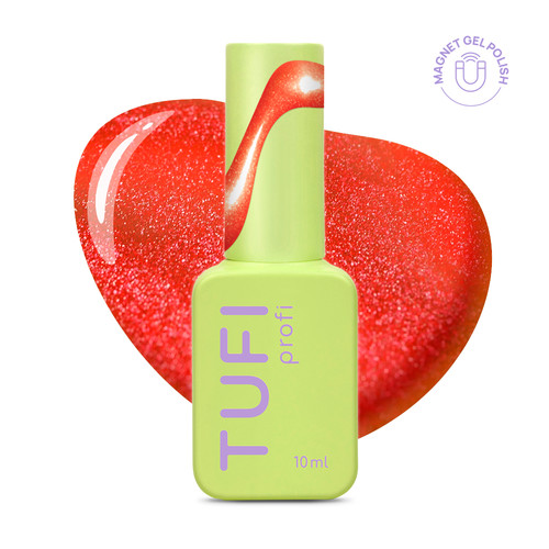 Gellack TUFI Profi NEON CAT EYE 56 Volt Neon-Rot, 10 ml (0334061) - Фото №1