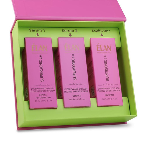 Set voor het lamineren van wenkbrauwen en wimpers ELAN SUPERSONIC 2.0 (Serum 1 PINK) - Фото №2