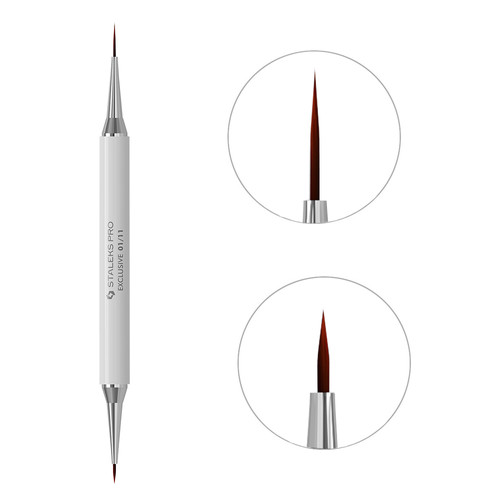 Dubbelzijdige kwast Staleks Exclusive liner 7 mm / liner 12 mm (NBX-01/11) - Фото №1
