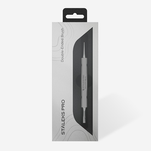 Dubbelzijdige kwast Staleks Exclusive voor gel 11 mm/ liner 12 mm (NBX-06/11) - Фото №4